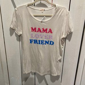 NWT sundry white mama lover friend graphic tee white 1